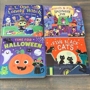 Set of 4 Halloween Children's BooksBoard books new kids books learning #9